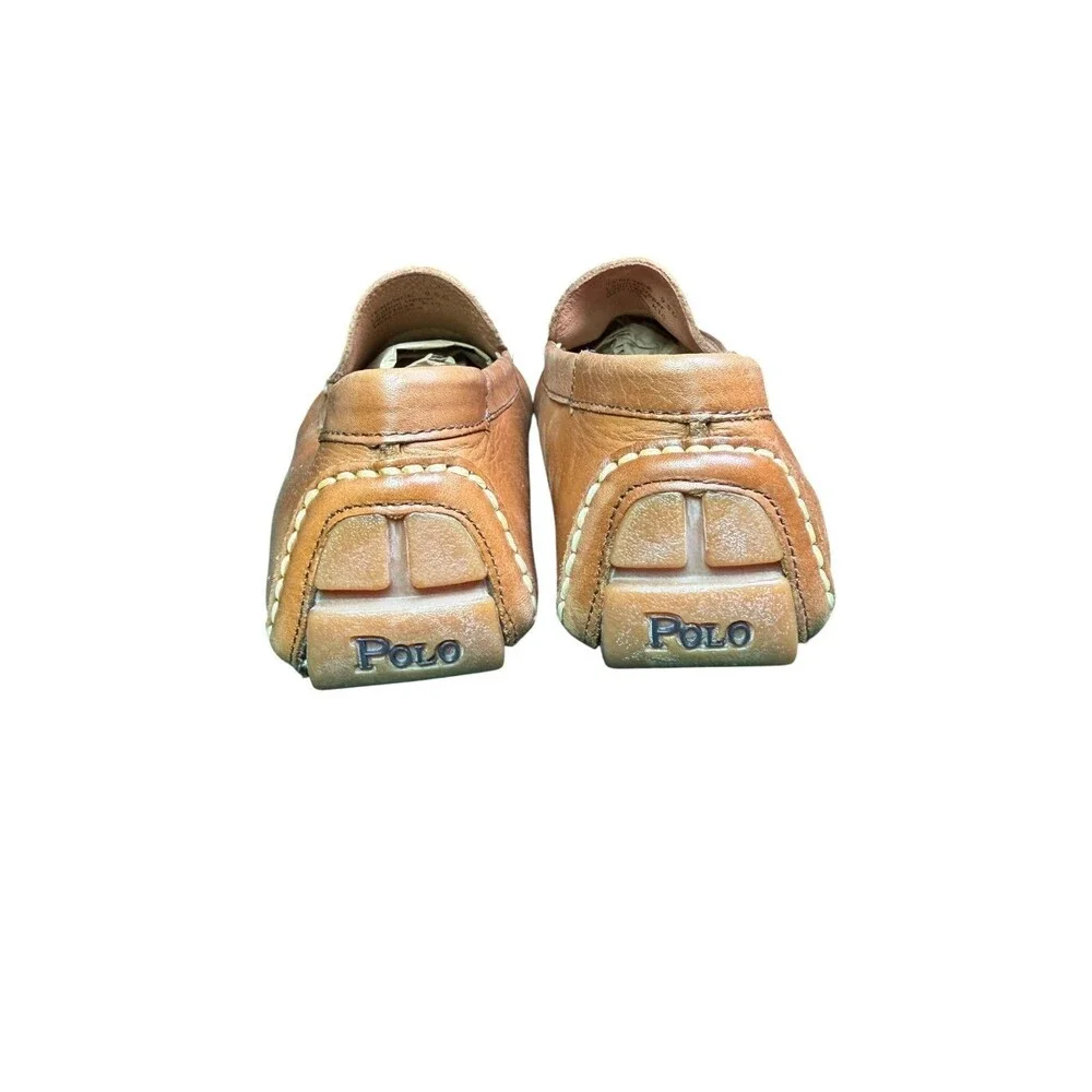 Polo Ralph Lauren Terence Leather Driving Loafers Brown Men's Size 9.5D